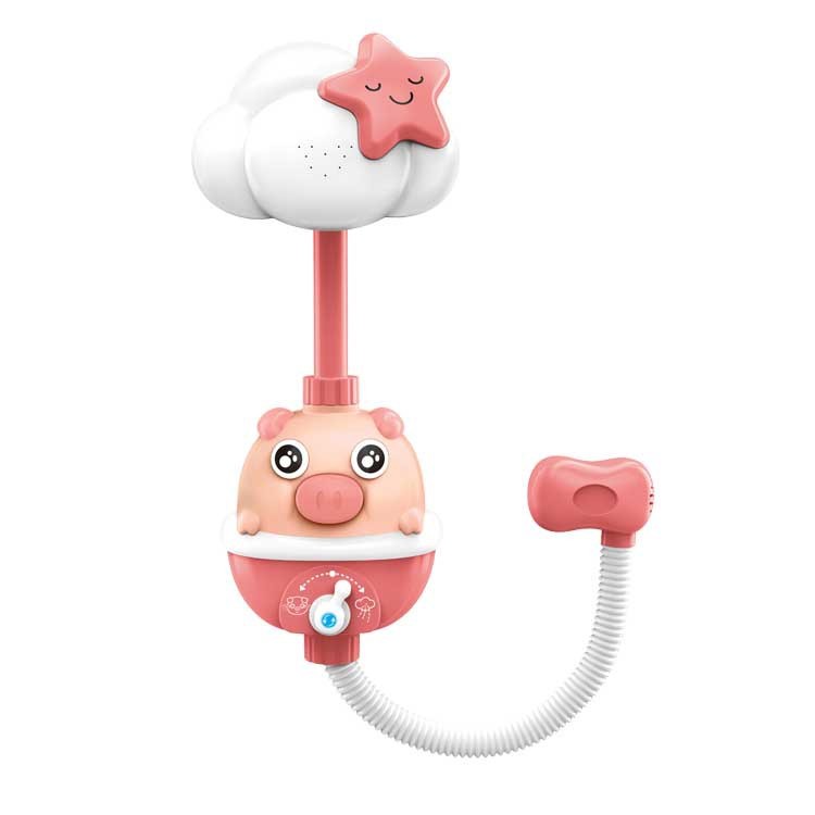 Elephant Piggy | Shower Toy | Multi-Angle Adjustable | Bath Time Fun | Red | Infant-Friendly Design -