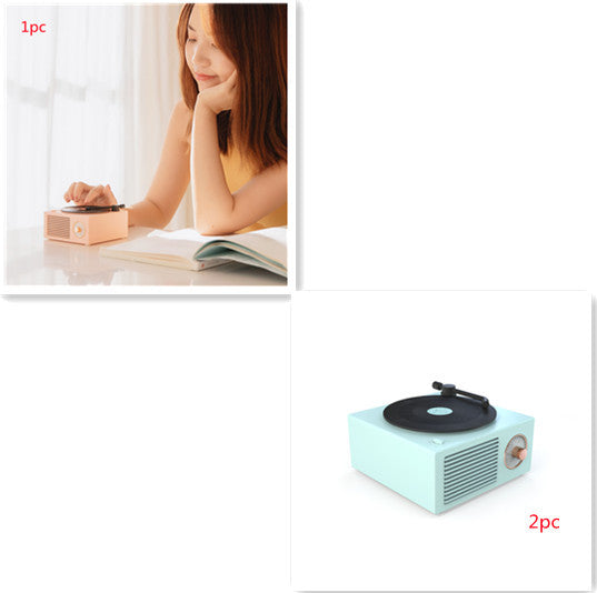 RetroSound | Wireless Mini Phonograph | Bluetooth | 1000mAh | 112x105x57mm | Compact Portable Speaker -