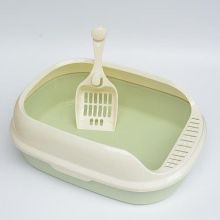 Pet Cat Litter Box With Shovel High-side Polyester Cat Litter Box
