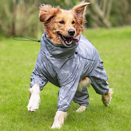 Raincoat Outdoor Waterproof Reflective Coat For Large Dogs And Pets