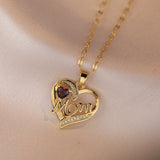 | Heart Pendant | High Grade Zircon | Stainless Steel | White Heart Pendant | Ideal Mothers Day Gift -