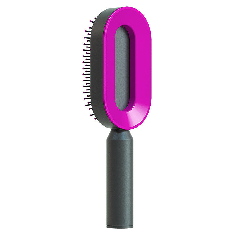 Self-Cleaning Hair Brush for Women | One-Click Cleaning Detangling Comb | 3D Air Cushion Scalp Massage Brush | Anti-Static, No-Pull Hairbrush | Pain-Free Detangling for All Hair Types | Optional Wall-Mounted Storage - Health & Beauty > Personal Care > Hair Care > Hair Styling Tools > Combs & Brushes > Paddle Hairbrushes