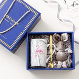 Practical Souvenirs | Graduation Gift Set | Marbled Cup With Gold Spoon | Ideal Graduation Gift | Doll Gift Box -
