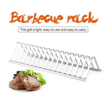 Stainless Steel Barbecue Grill Holder Smoking Rib Racks Grilling BBQ Accessories Outdoor Roasting Stand Picnic Utensil