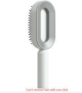 Self-Cleaning Hair Brush for Women | One-Click Cleaning Detangling Comb | 3D Air Cushion Scalp Massage Brush | Anti-Static, No-Pull Hairbrush | Pain-Free Detangling for All Hair Types | Optional Wall-Mounted Storage - Health & Beauty > Personal Care > Hair Care > Hair Styling Tools > Combs & Brushes > Paddle Hairbrushes