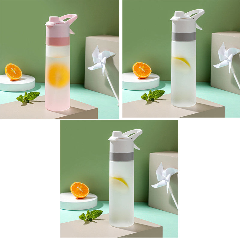 Large Capacity Spray Water Bottle | Leakproof Sports & Fitness Cup for Girls | Portable Travel Drinkware with Handle Strap | Wide-Mouth BPA-Free Plastic - Home & Garden > Kitchen & Dining > Food & Beverage Carriers > Water Bottles