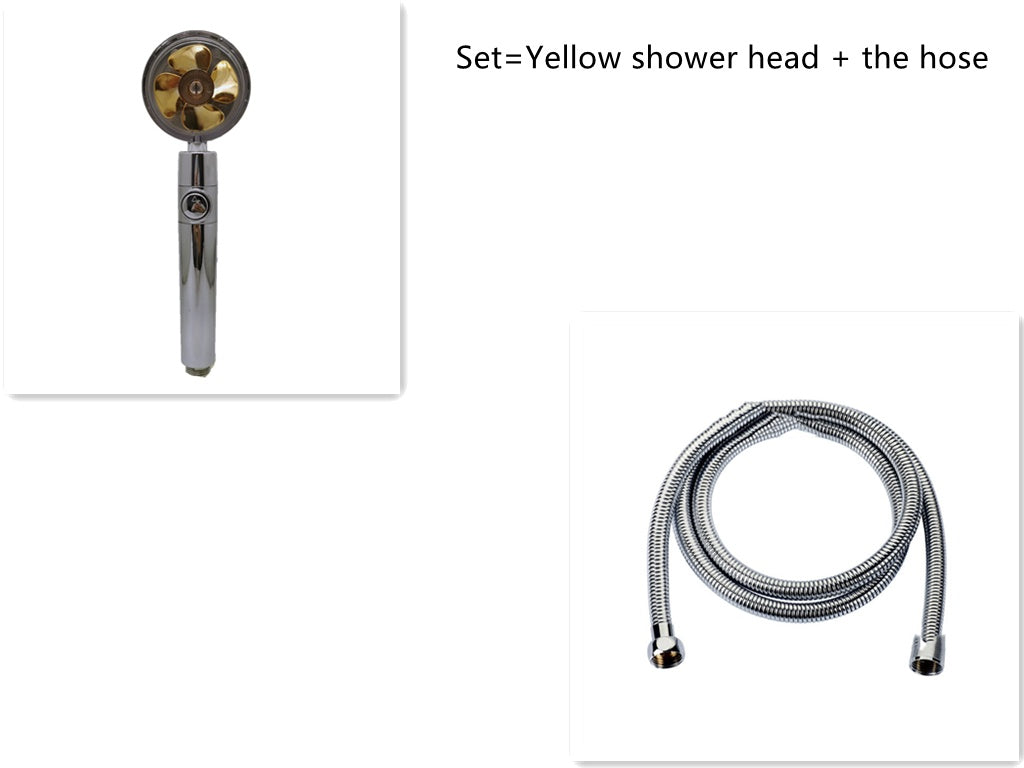 High-Pressure Water-Saving Shower Head | 360° Rotating Turbo Fan Spray Nozzle | ABS Pressurized Shower with Filter | Chrome Round Fixed Head - Hardware > Plumbing > Plumbing Fixture Hardware & Parts > Shower Parts > Shower Heads > Handheld Shower Heads