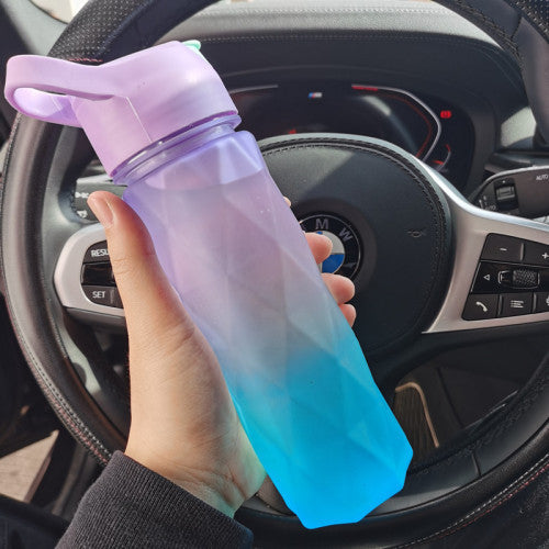 Large Capacity Spray Water Bottle | Leakproof Sports & Fitness Cup for Girls | Portable Travel Drinkware with Handle Strap | Wide-Mouth BPA-Free Plastic - Home & Garden > Kitchen & Dining > Food & Beverage Carriers > Water Bottles