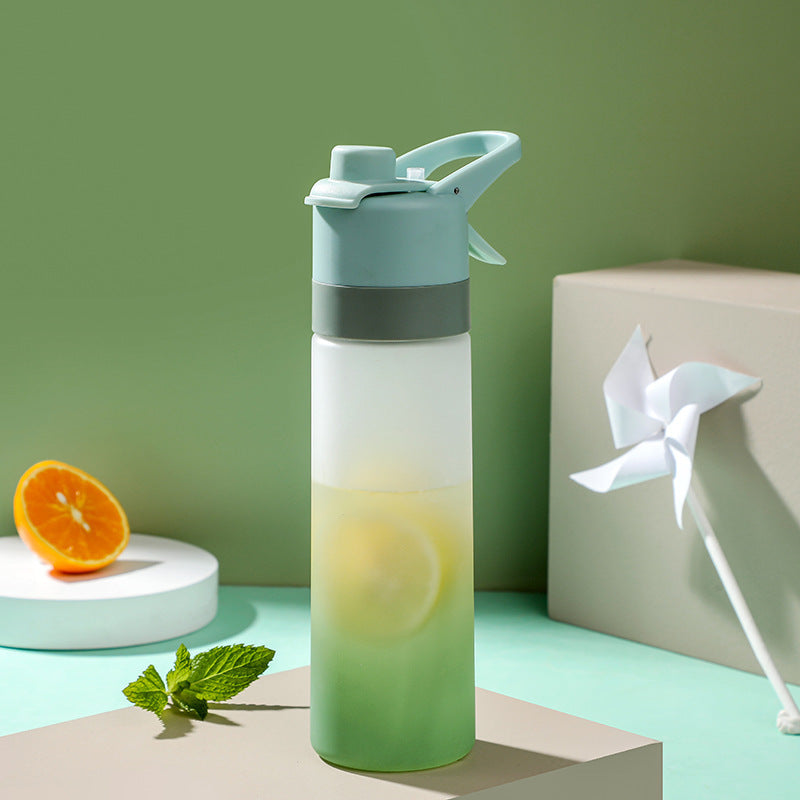 Large Capacity Spray Water Bottle | Leakproof Sports & Fitness Cup for Girls | Portable Travel Drinkware with Handle Strap | Wide-Mouth BPA-Free Plastic - Home & Garden > Kitchen & Dining > Food & Beverage Carriers > Water Bottles