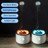 New Creative | Ultrasonic Humidifier | Volcano Flame | Aromatherapy For Sleep | Auto Shutoff -
