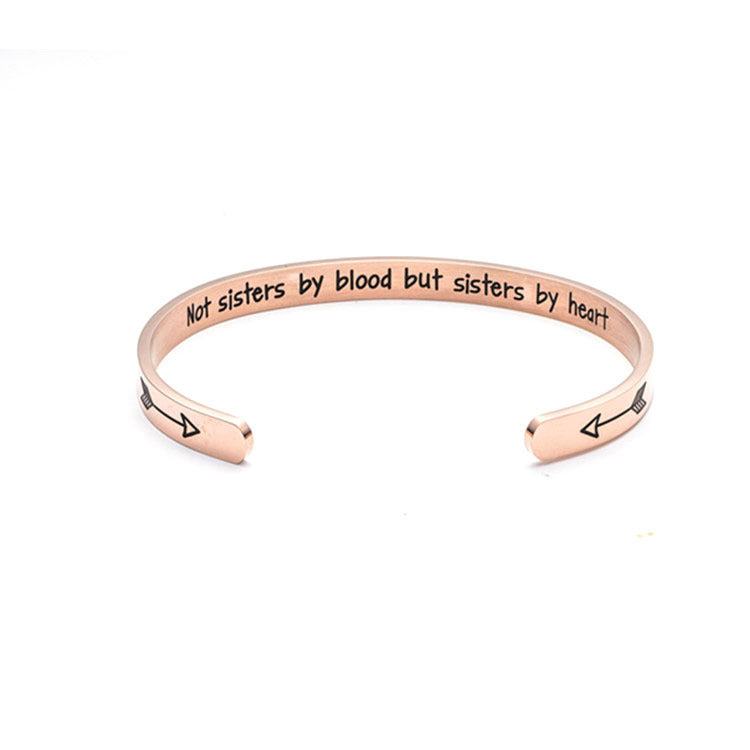 Good Sister | Stainless Steel Bracelet | Sister Lettering | Gift for Sister | Silver | Durable Steel -