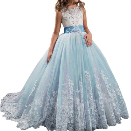 Europe And The United States New Children's Clothing Lace Wedding Dress