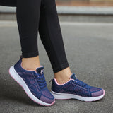 Women’s Sports Sneakers | Breathable Mesh Running Shoes | Lightweight EVA Vulcanized Sole | Low-Wedge Heel Athletic Shoes | Casual Walking Fitness Trainers - Apparel & Accessories > Shoes > Sneakers