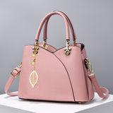 ChicMom | One Shoulder Crossbody Bag | Polyurethane Leather | Versatile Daily Use | Black | Hands Free -